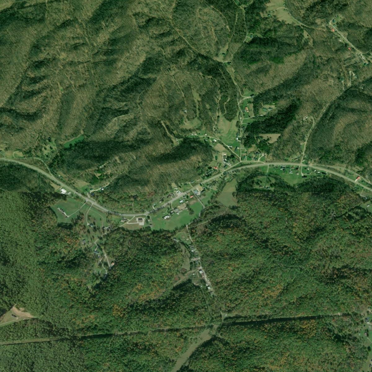 Satellite view of Buff Creek Road, Hurricane, WV